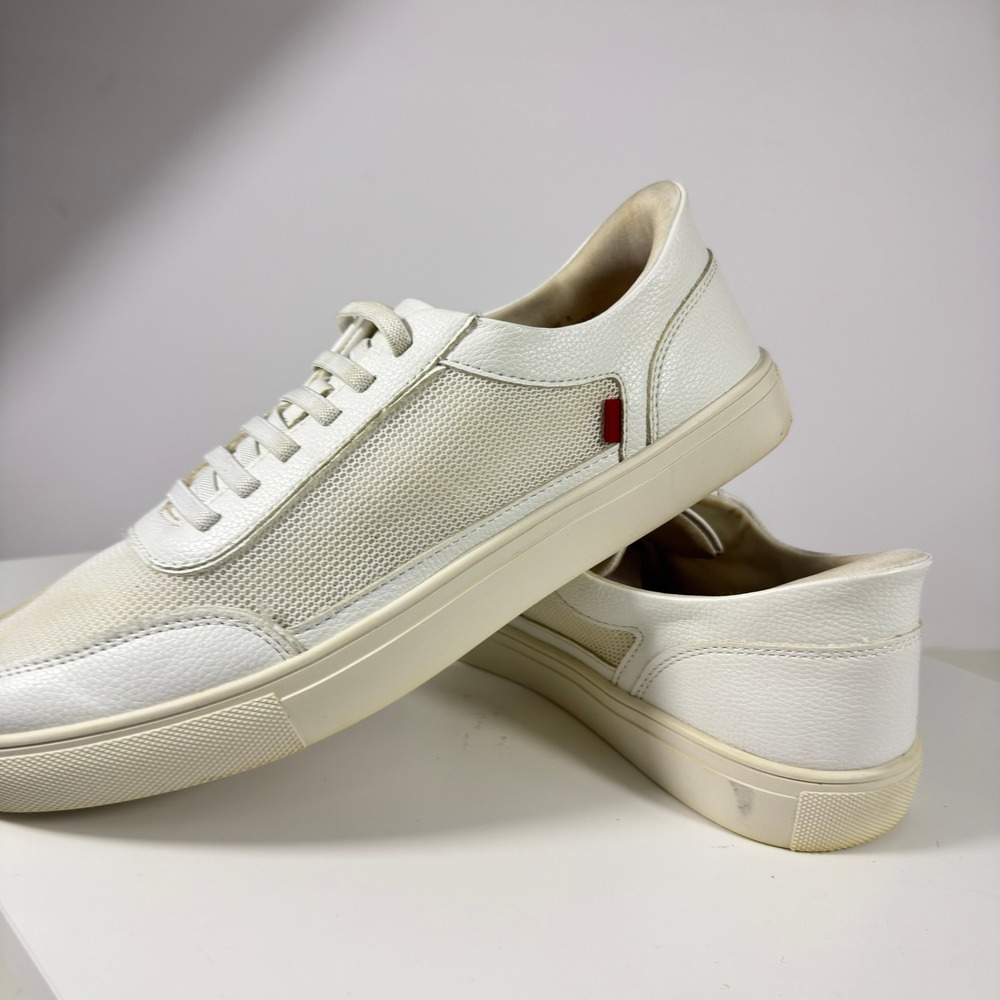 Marc Joseph New York MJNY Sneakers Mens Size 8 White Mesh Pebbled MJZJ8088-A-W
